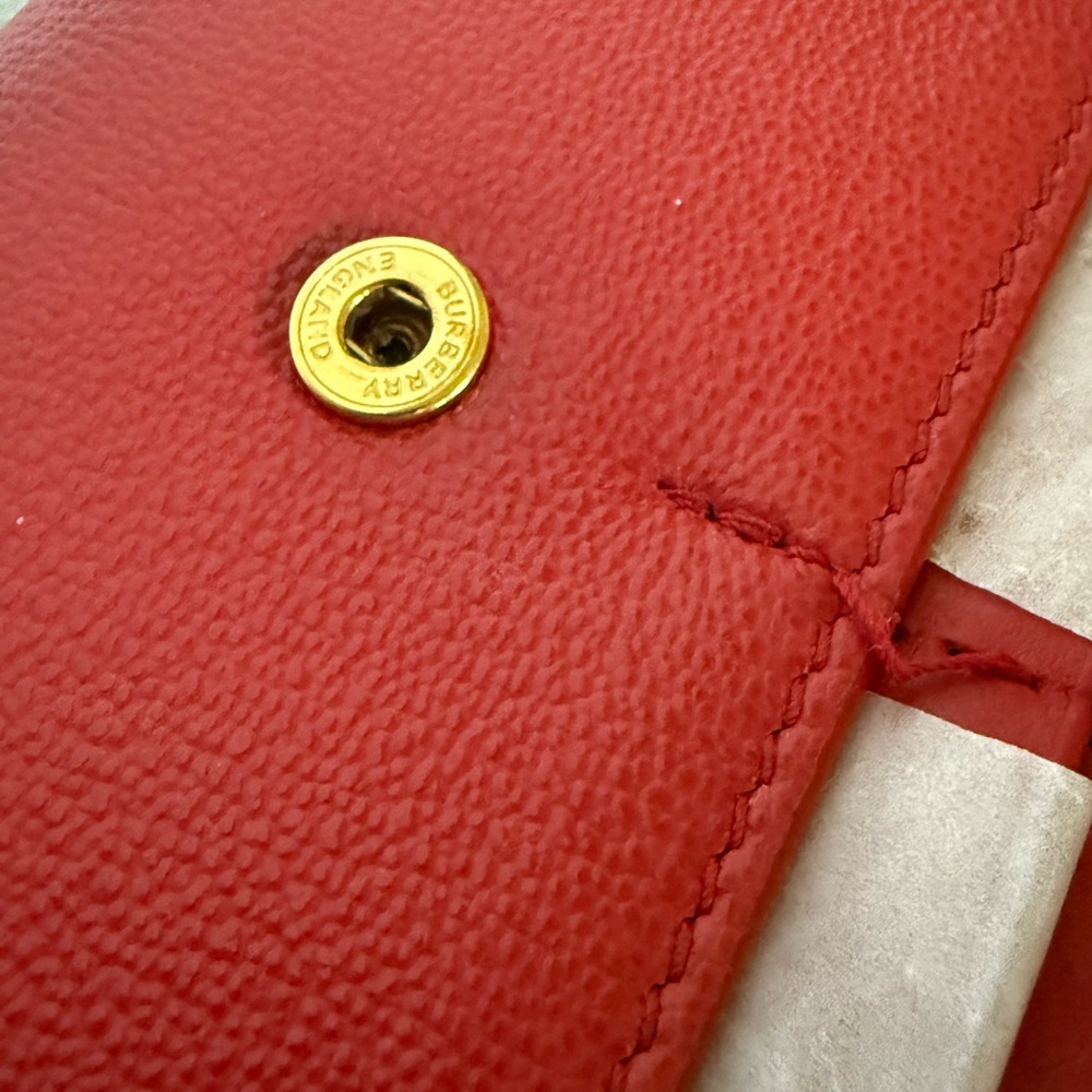 Burberry Scarlet Leather Card Holder - Picture 6 of 13